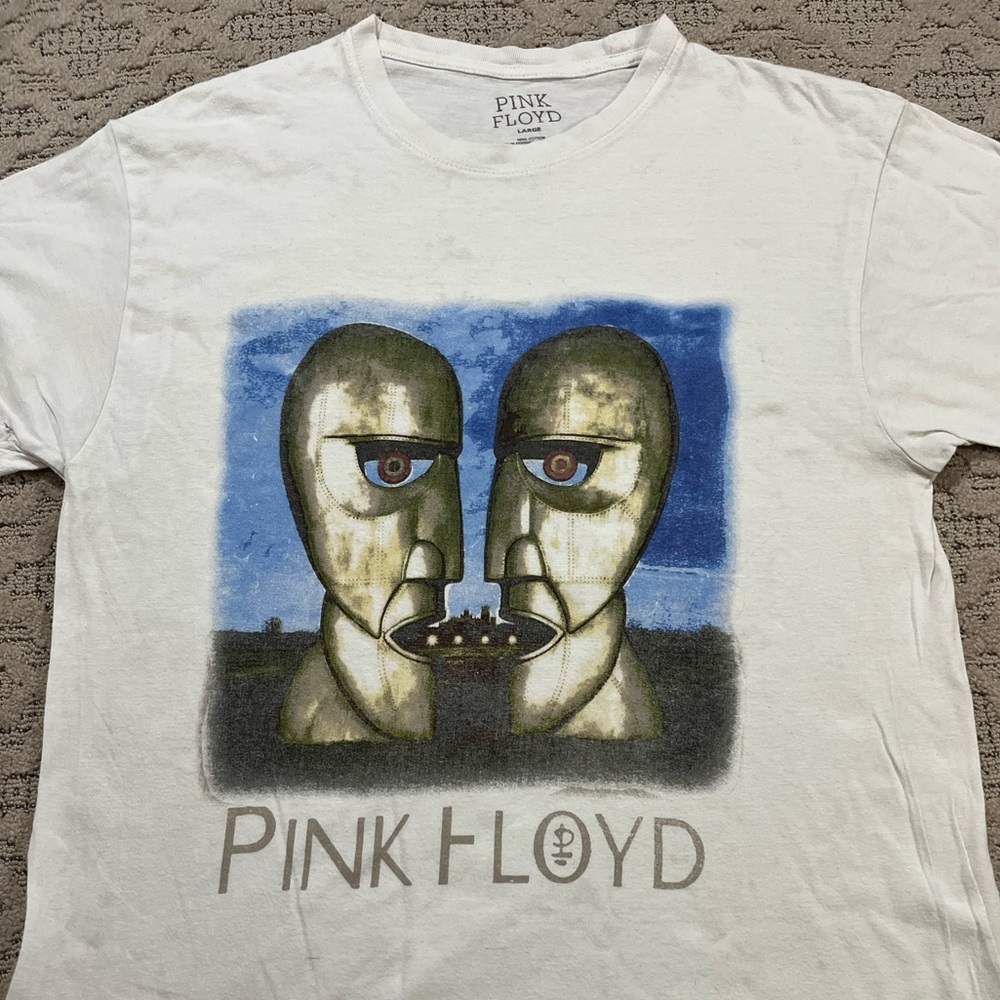 🎸 '23 Pink Floyd Band 1994 Reprint World Tour Famous Dual Statue Faces 2 Side T